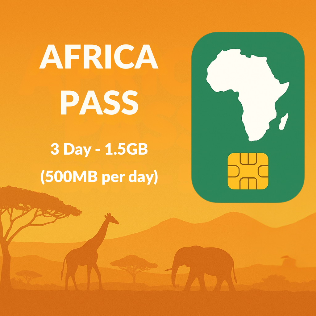 Africa Pass 3 Days – 1.5GB (500MB per day)