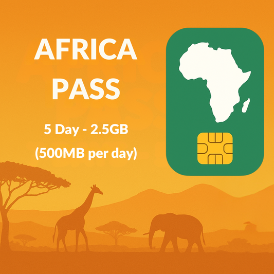Africa Pass 5 Days – 2.5GB (500MB per day)